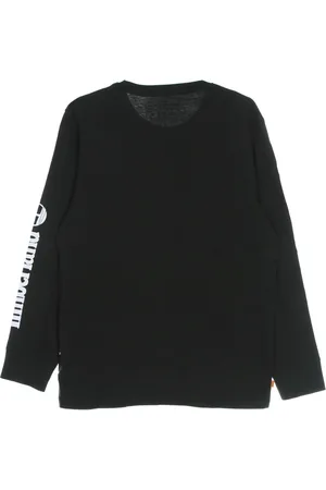 Timberland Top, Herre, Sort, S, Bomuld, Langærmet Logo T-shirt