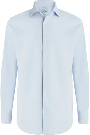 Boggi Milano Skjorte, Herre, Blå, 3XL, Bomuld, Regular Fit Japansk Jersey Polo Shirt