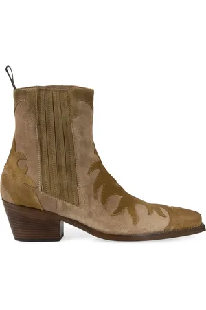 SARTORE Sko, Dame, Brun, 36 EU, Suede, Western Style Suede Ankelstøvler