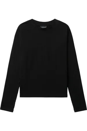 Herskind Top, Dame, Sort, L, Bomuld, Sort bomulds sweater med huller til tommelfingrene