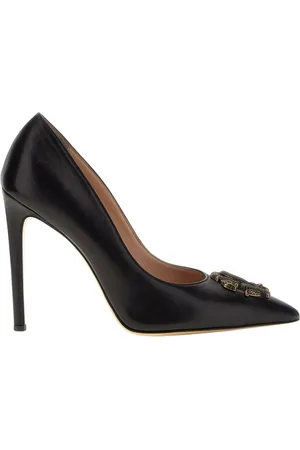 Roberto Cavalli Sko, Dame, Sort, 35 EU, Sort Logo Pumpe Kvindelig Lavet i Italien