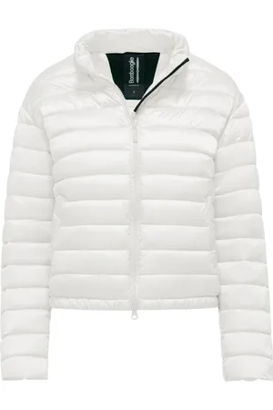 Bomboogie Jakke, Dame, Hvid, 2XL, Nylon, Skinnende nylonforet jakke med stand-up krave