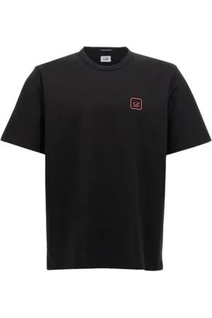 C.P. Company Top, Herre, Sort, M, Bomuld, Sort Bomulds T-Shirt