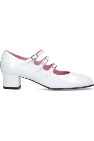 Carel Sko, Dame, Hvid, 36 EU, Læder, Hvide Ballerina Hæle