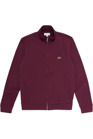 Lacoste Sweathshirts & Hoodies, Herre, Lilla, XS, Bomuld, Zip-through Jakke