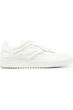 Emporio Armani Sko, Herre, Hvid, 44 EU, Quilted Lace-Up Sneakers