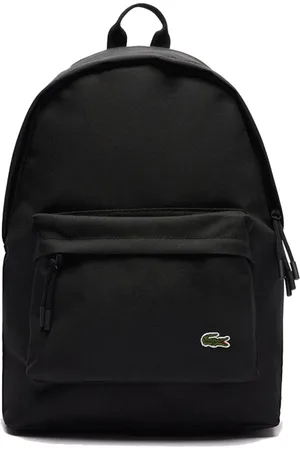 Lacoste Taske, Herre, Sort, ONE SIZE, Uld, Solid farvet rygsæk med krokodillelogo