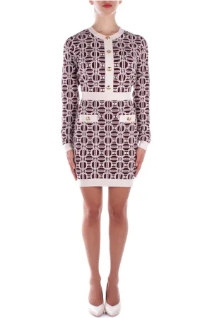 Elisabetta Franchi Kjole, Dame, Rød, S, Bordeaux Kjole med Side Lynlås