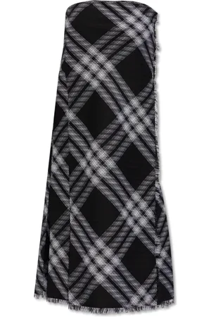 Burberry Kjole, Dame, Sort, 2XS, Uld, Ternet Minikjole med Slå-om-effekt