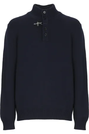 FAY Strik, Herre, Blå, S, Uld, Turtleneck Sweater