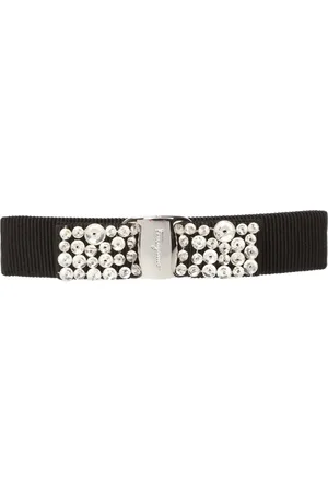 Salvatore Ferragamo Tilbehør, Dame, Sort, ONE SIZE, Crystal Vara Bow Hårspænde