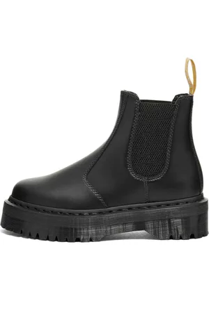 Dr. Martens Sko, Dame, Sort, 38 EU, Læder, Quad Mono Sorte Støvler