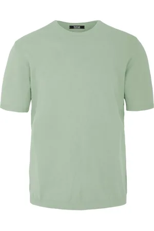 Bomboogie Top, Herre, Grøn, L, Bomuld, Faded Stocking Stitch Kortærmet Crew Neck Pullover