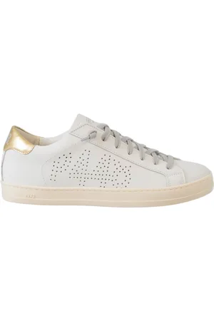 P448 Sko, Dame, Hvid, 40 EU, Læder, Italiensk nutidig stil hvide lædersneakers