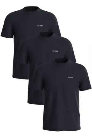 Guess Top, Herre, Blå, XL, Bomuld, Mørkeblå kortærmet tee 3-pakke