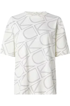 Calvin Klein Top, Dame, Hvid, 2XS, Bomuld, Monogram All Over T-Shirt