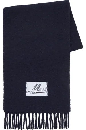 Marni Tilbehør, Dame, Blå, ONE SIZE, Uld, Alpaca Halstørklæde