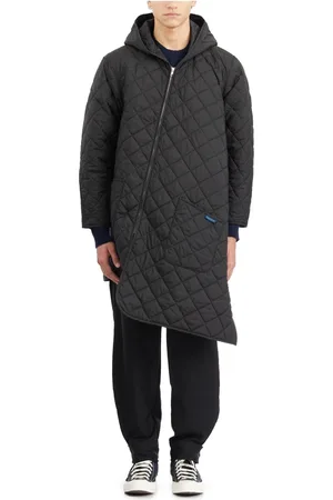 Comme des Garçons Frakke, Herre, Sort, S, Uld, Polstret jakke med hætte