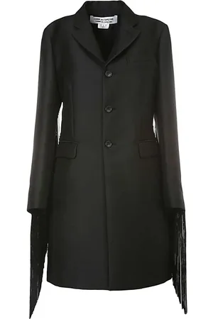 Comme des Garçons Frakke, Dame, Sort, M, Uld, Single-Breasted Frakke