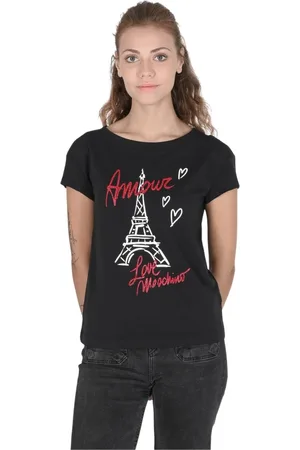 Moschino Top, Dame, Sort, XS, Bomuld, Cotton T-Shirt