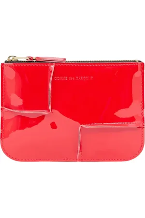 Comme des Garçons Tilbehør, Dame, Rød, ONE SIZE, Læder, Patent Læder Zip Pung