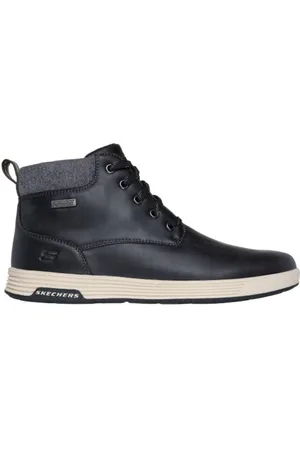 Skechers Sko, Herre, Sort, 47 1/2 EU, Uld, Cavell Snørestøvler