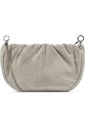 Brunello Cucinelli Taske, Dame, Grå, ONE SIZE, Uld, Stilfulde Crossbody Tasker til Daglig Brug