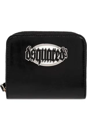 Dsquared2 Tilbehør, Dame, Sort, ONE SIZE, Læder, Wallet med Logo