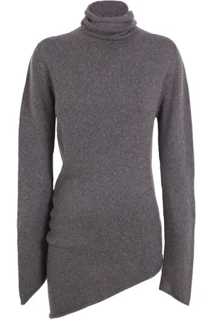 Cortana Strik, Dame, Grå, XL, Uld, Højhalset jersey i uld og cashmere
