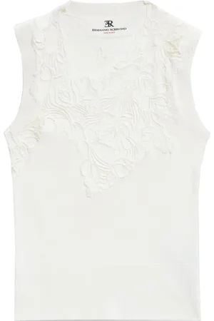 ERMANNO SCERVINO Top, Dame, Hvid, M, Uld, Stilfuld top med unikt design