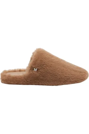 Max Mara Sko, Dame, , 41 EU, Uld, Teddy Slippers med Silke
