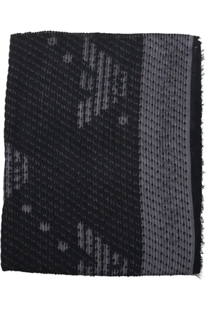 Emporio Armani Tilbehør, Herre, Sort, ONE SIZE, Uld, Sort Tørklæde