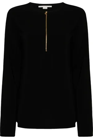 Stella McCartney Top, Dame, Sort, S, Zip Detailed Iconic Top