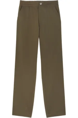 Maison Kitsuné Bukser, Herre, Brun, 4XS, Bomuld, Casual Cotton Gabardine Regular Fit Bukser