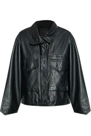 AllSaints Jakke, Dame, Sort, L, Læder, Læderjakke