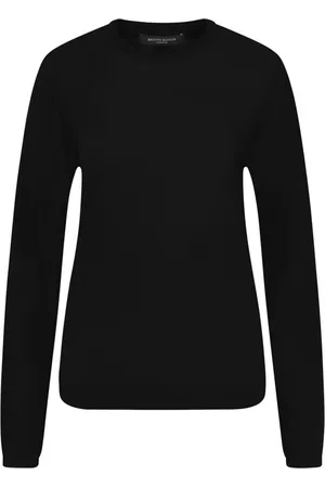 Bruuns Bazaar Strik, Dame, Sort, XL, Uld, Rundhalset striktrøje