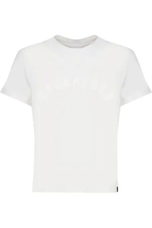 Courrèges Top, Dame, Hvid, L, Bomuld, Logo Tee