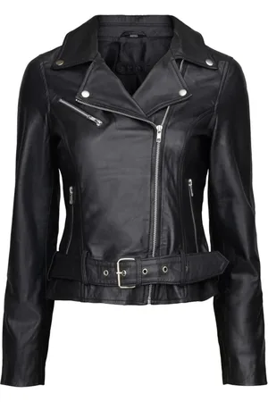 Notyz Jakke, Dame, Sort, M, Læder, Smart Biker Jakke
