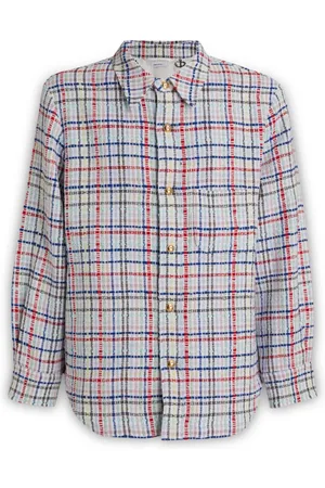 Thom Browne Skjorte, Herre, Flerfarvet, L, Bomuld, Gingham Check Buttoned Overshirt