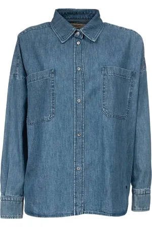 Max Mara Bluser & Skjorter, Dame, Blå, 2XS, Denim, Landa Denim Skjorte