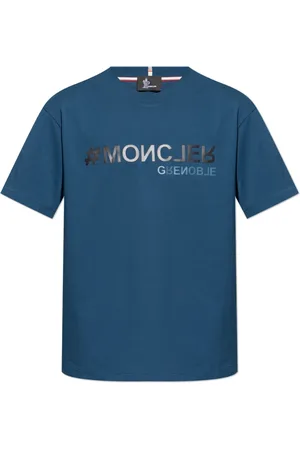 Moncler Top, Herre, Blå, M, Bomuld, T-shirt