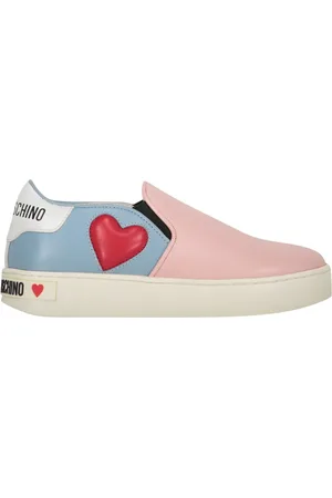 Moschino Sko, Dame, Flerfarvet, 41 EU, Casual Slip-On Sneakers med Kontrastindsatser