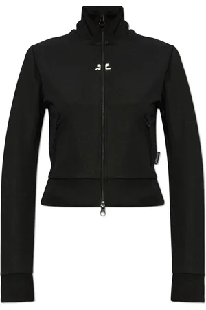 Courrèges Sweathshirts & Hoodies, Dame, Sort, S, Uld, Hættejakke