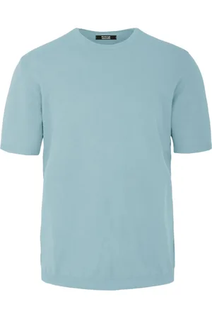 Bomboogie Top, Herre, Blå, 3XL, Bomuld, Faded Stocking Stitch Kortærmet Crew Neck Pullover