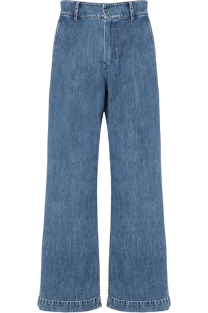 Max Mara Jeans, Dame, Blå, 2XS, Bomuld, Wide Jeans