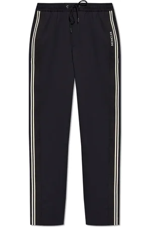 Moncler Bukser, Herre, Blå, L, Uld, Side-stripe Bukser