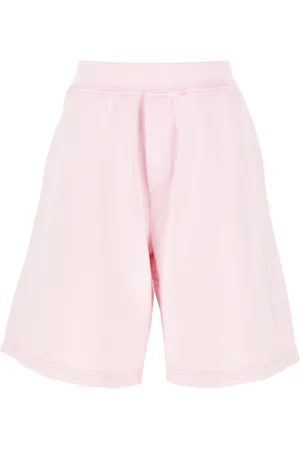 Dsquared2 Shorts, Dame, Lyserød, XS, Bomuld, Logo Detaljerede Knælange Shorts