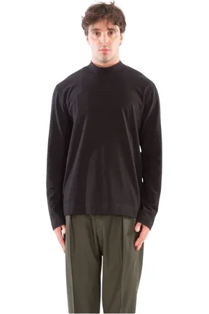 Circolo Sweathshirts & Hoodies, Herre, Sort, M, Bomuld, Blød Jersey Langærmet Tee