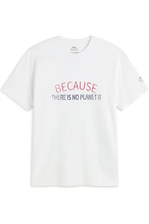 ECOALF Top, Herre, Hvid, L, Bomuld, Bomulds T-shirt med Planet B Påstand