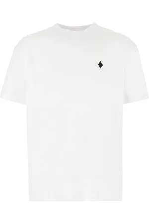 MARCELO BURLON Top, Herre, Hvid, S, Bomuld, Graffiti Cross T-Shirt